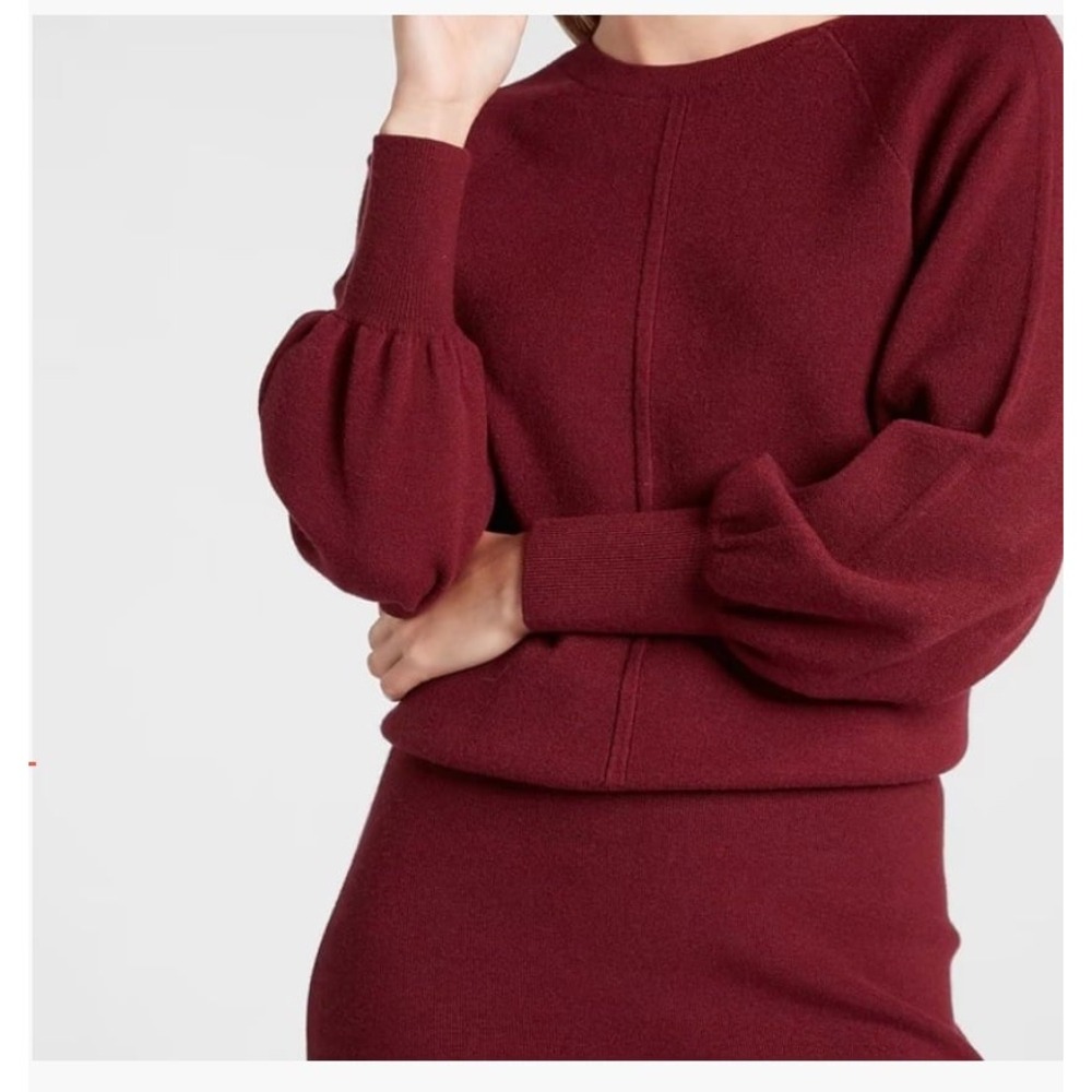 Express - Balloon Sleeve Seamed Sweater‎